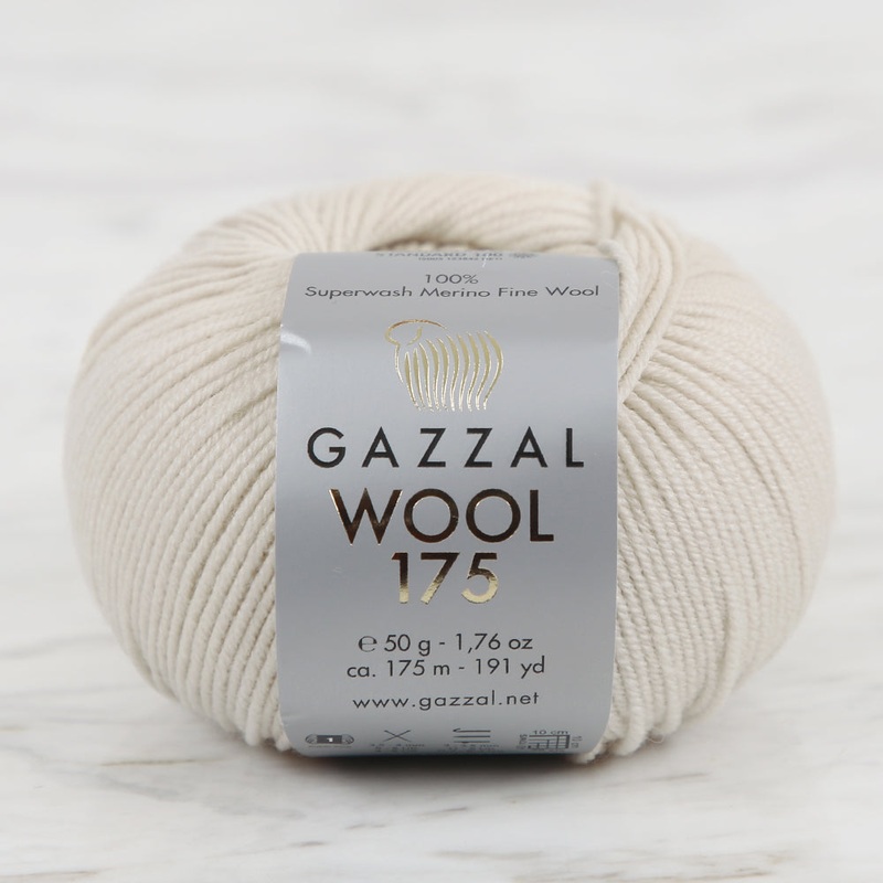 Gazzal Wool 175 50 Gr Yarn, Beige  – 340