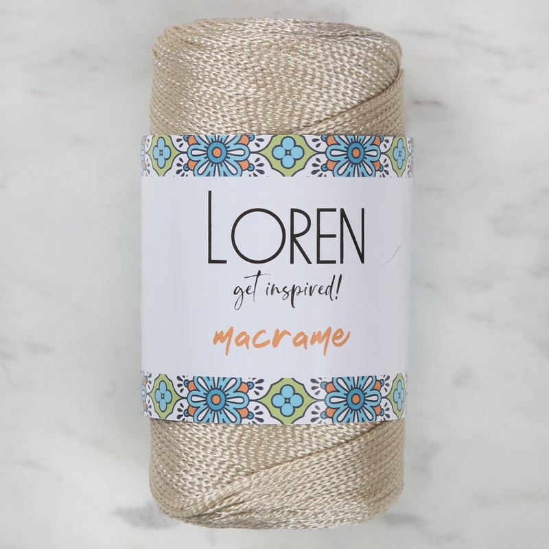 Loren Macrame Knitting Yarn, Beige – RM 023