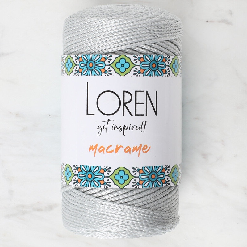 Loren Macrame Knitting Yarn, Grey – RM 060