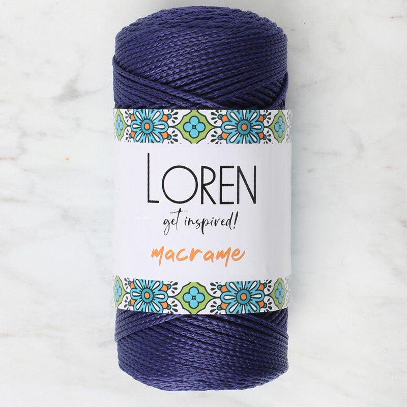 Loren Macrame Knitting Yarn, Navy Blue – RM 0262