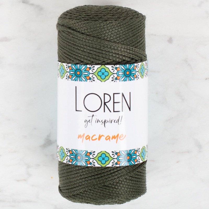 Loren Macrame Knitting Yarn, Navy Green – RM 0195