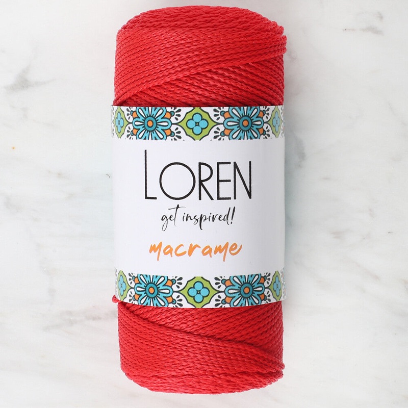 Loren Macrame Knitting Yarn, Red – RM 0100