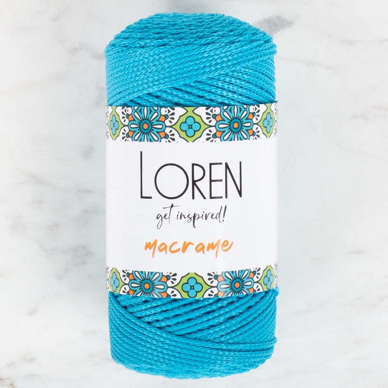 Loren Macrame Knitting Yarn, Turquoise – RM 0232