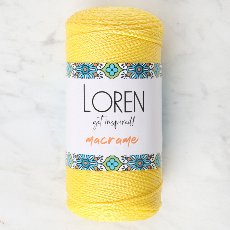 Loren Macrame Knitting Yarn, Yellow – RM 055