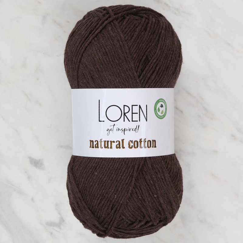 Loren Natural Cotton Yarn, Brown – R105