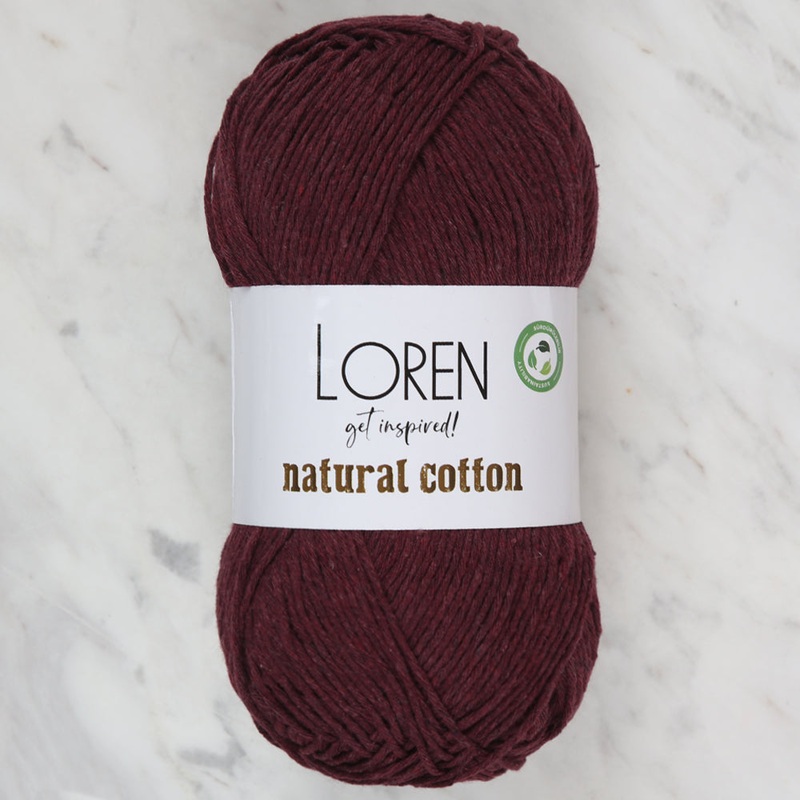 Loren Natural Cotton Yarn, Claret Red – R107