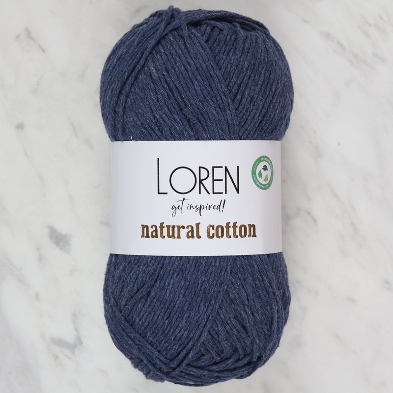 Loren Natural Cotton Yarn, Navy Blue – R103