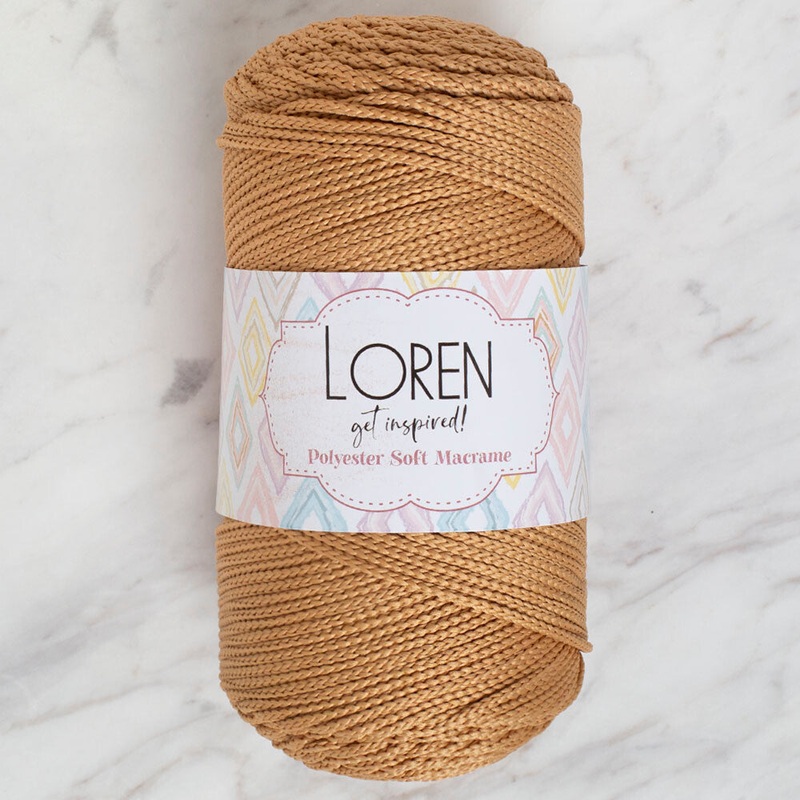 Loren Polyester Soft Macrame Yarn, Beige – LM031