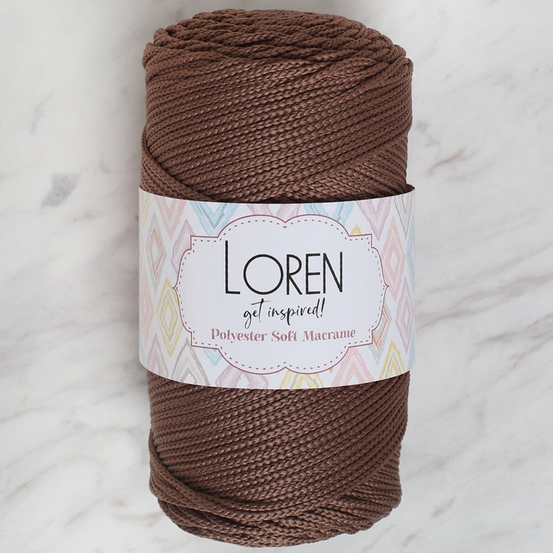 Loren Polyester Soft Macrame Yarn, Brown – LM032
