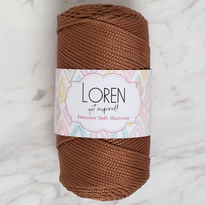 Loren Polyester Soft Macrame Yarn, Brown – LM033