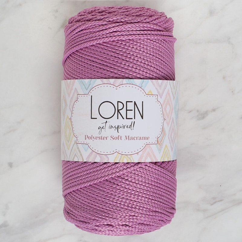 Loren Polyester Soft Macrame Yarn, Dusty Rose – LM021
