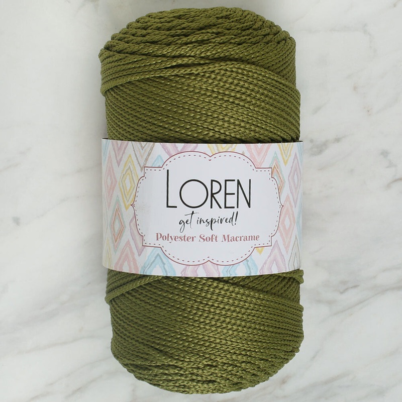 Loren Polyester Soft Macrame Yarn, Green – LM010
