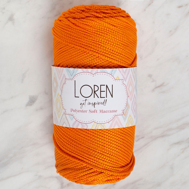 Loren Polyester Soft Macrame Yarn, Orange – LM011