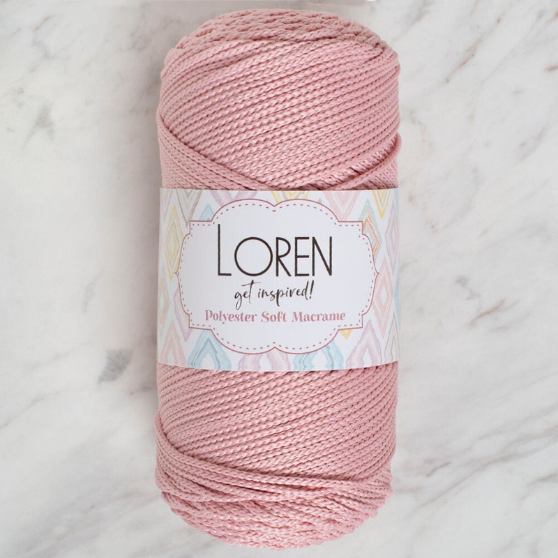 Loren Polyester Soft Macrame Yarn, Pink – LM042