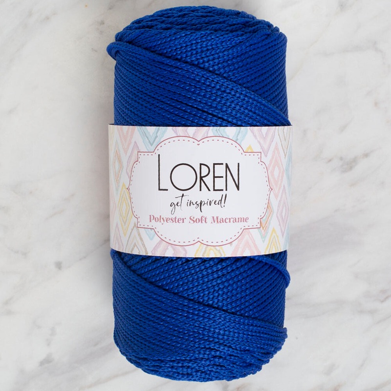 Loren Polyester Soft Macrame Yarn, Saxe Blue – LM029