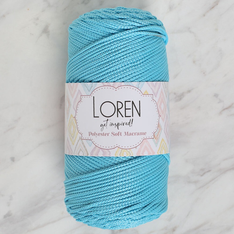 Loren Polyester Soft Macrame Yarn, Turqoise – LM045