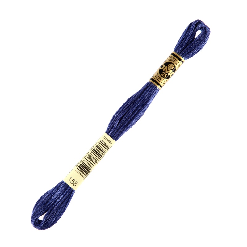 DMC Mouline Special 8 m Embroidery Thread, Blue – 158