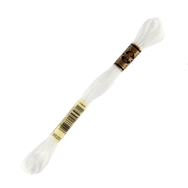 DMC Mouline Special 8 m Embroidery Thread, White – B5200