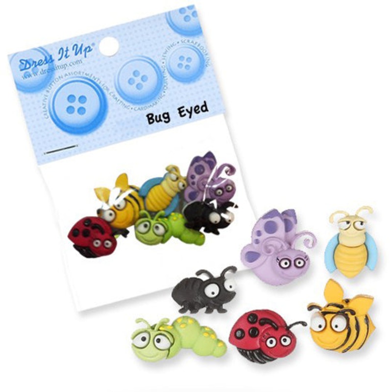 Dress It Up Creative Button Assortment, Bug Eyed – 6551