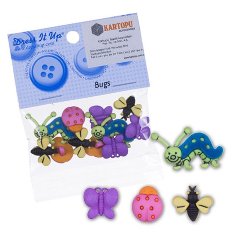 Dress It Up Creative Button Assortment, Daisy Faces – 588