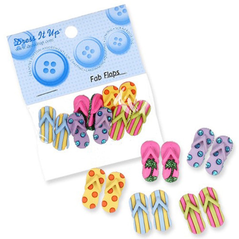 Dress It Up Creative Button Assortment, Fab Flaps – 4824