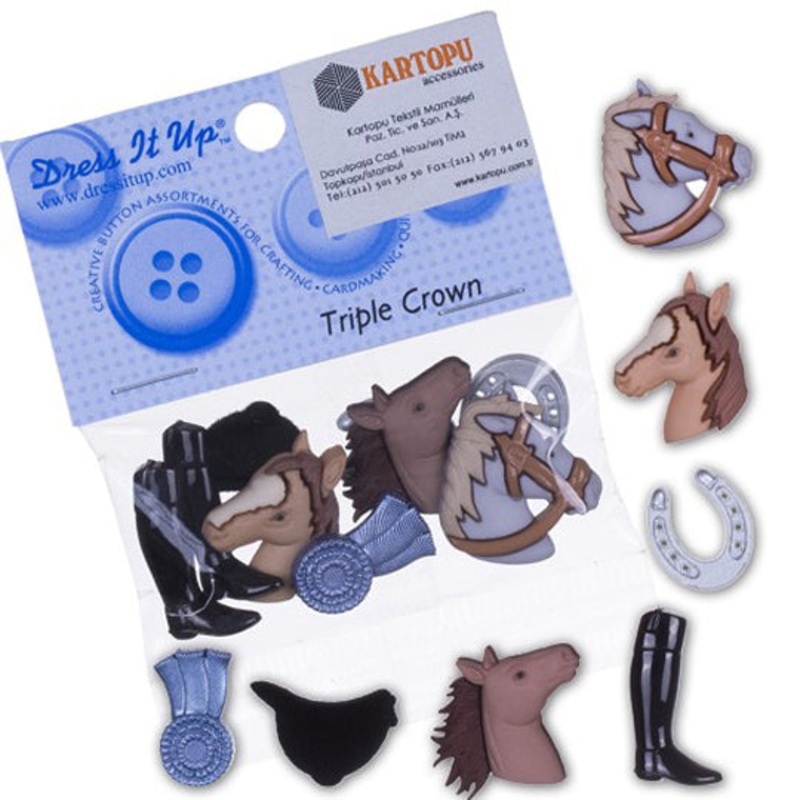 Dress It Up Creative Button Assortment, Horse Riding – 4258