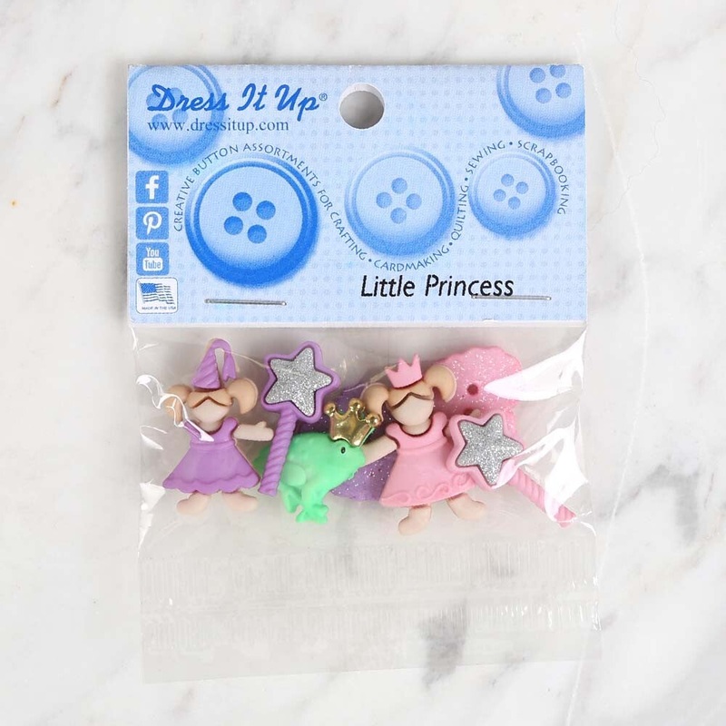 Dress It Up Creative Button Assortment, Little Princess – 5812