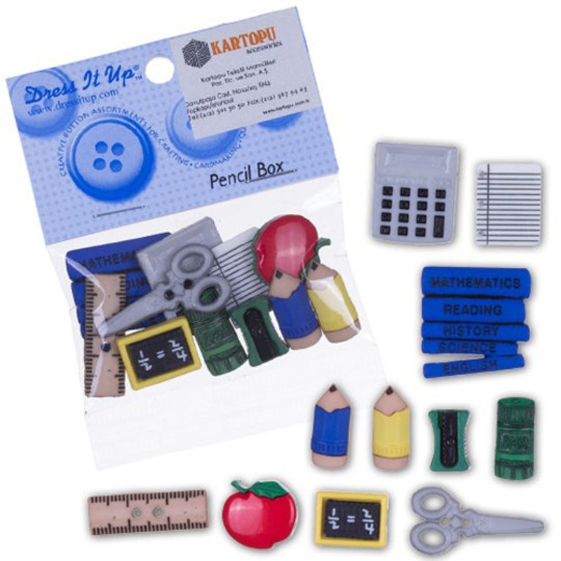 Dress It Up Creative Button Assortment, Pencil Box – 324
