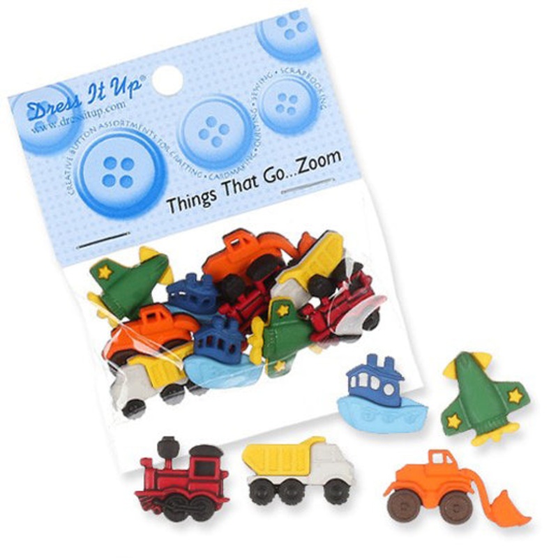 Dress It Up Creative Button Assortment, Vehicles – 4243