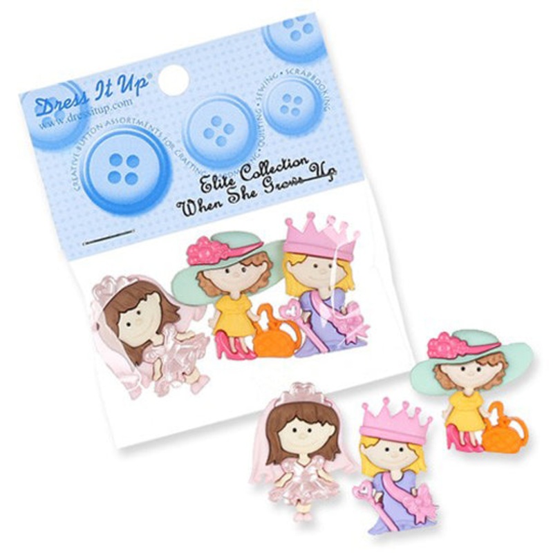 Dress It Up Creative Button Assortment, When she grow up – 6548