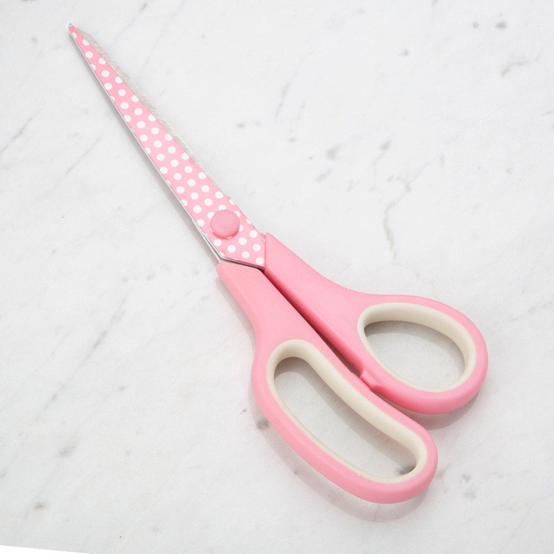 Kartopu 21 cm Polka Dot Patterned Scissor, Pink – K021.1.0028