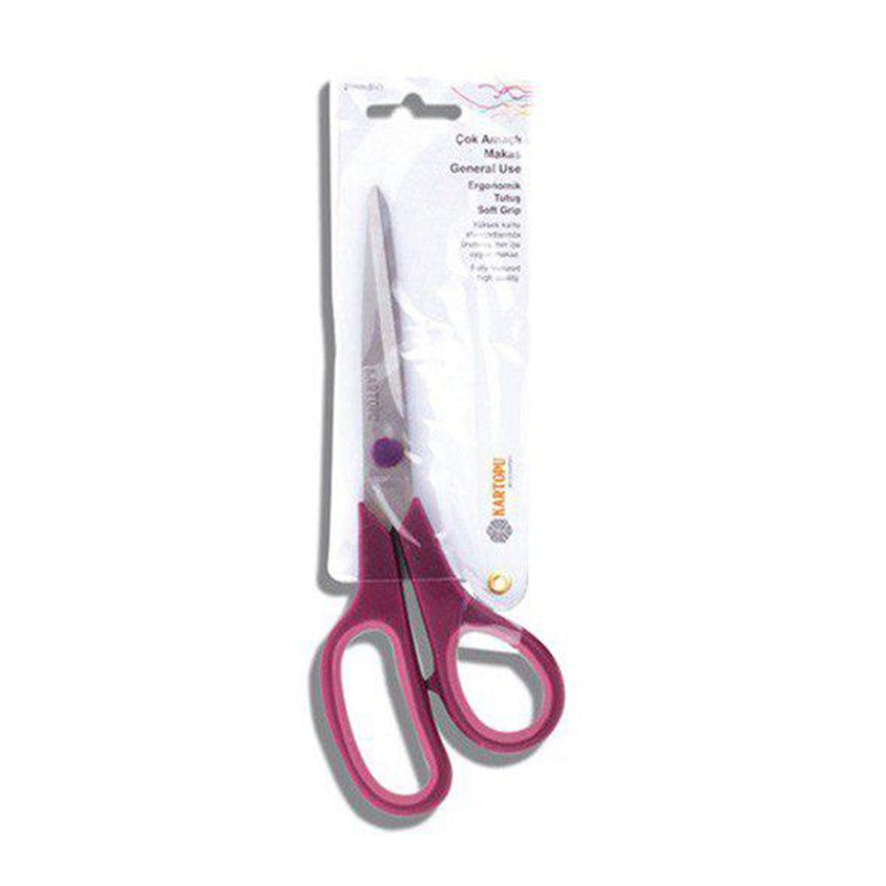 Kartopu General Use Scissors, Soft Grip, Claret – K006.1.0002