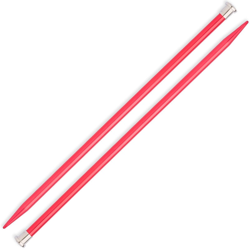 Kartopu Knitting Needle, Metal, 10 mm 35cm, Red