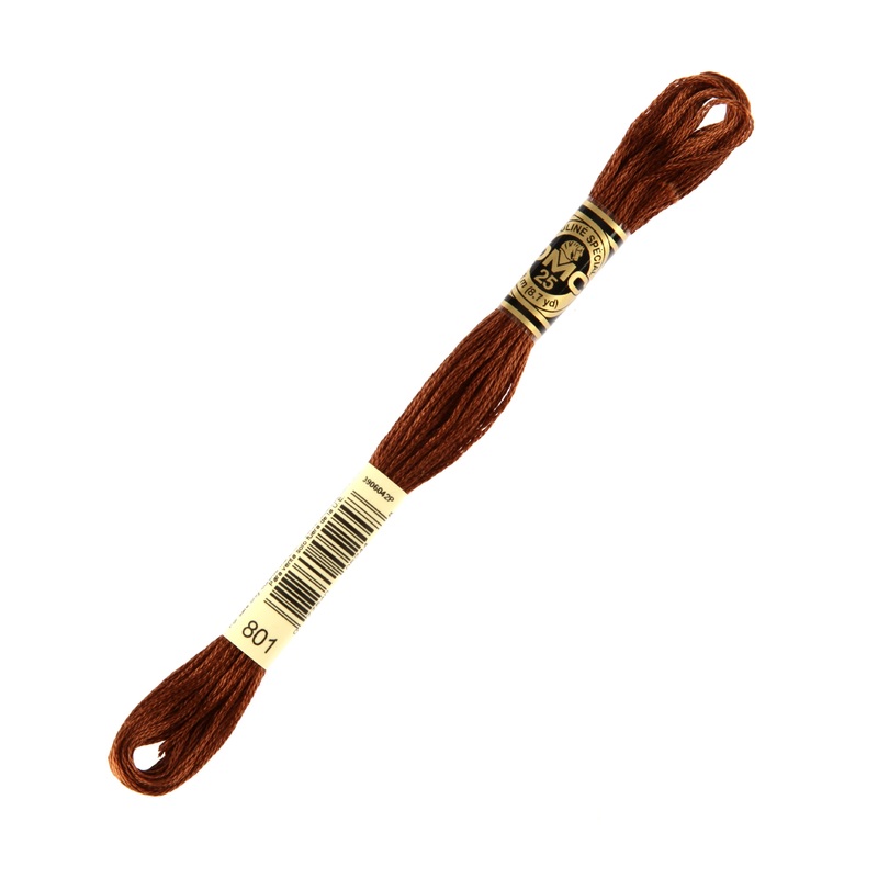 DMC Mouline Special 8 m Embroidery Thread, Brown – 801