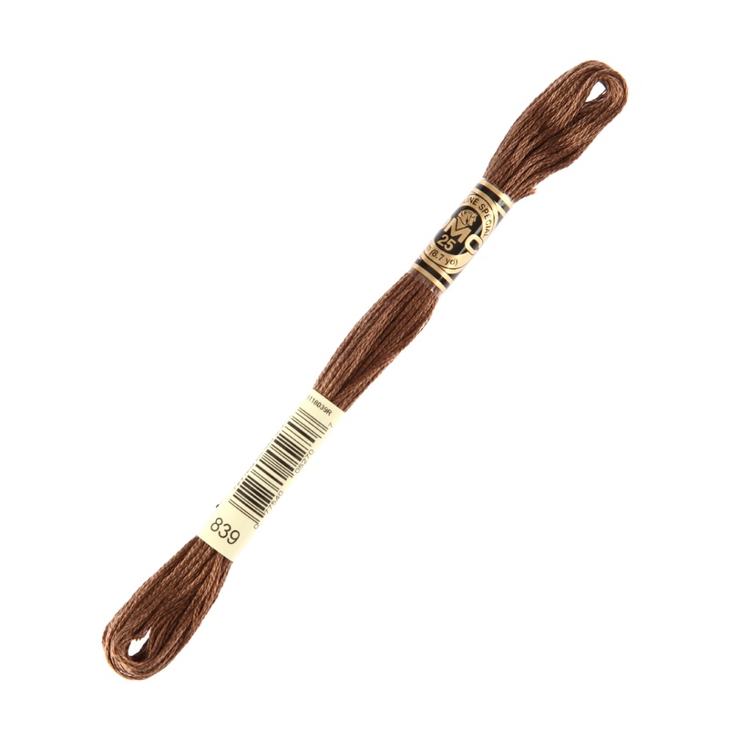 DMC Mouline Special 8 m Embroidery Thread, Brown – 839