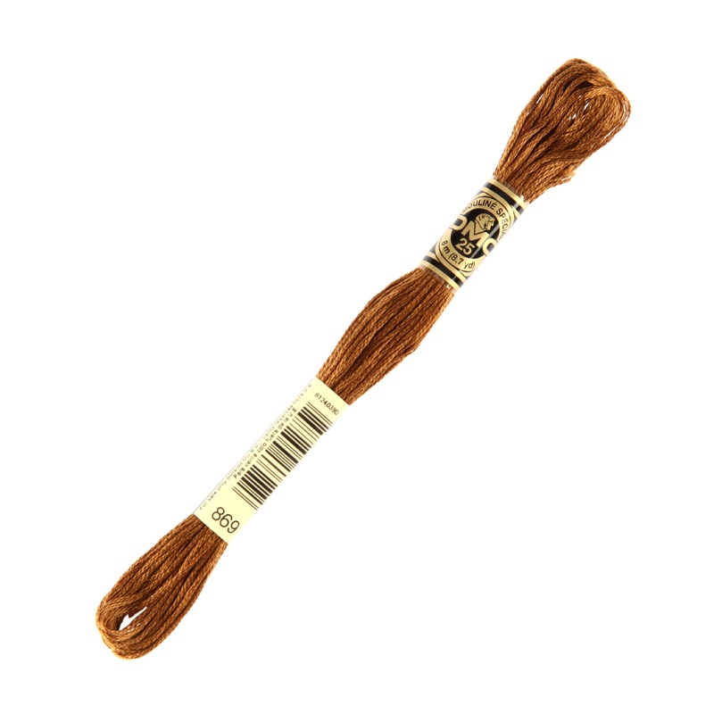 DMC Mouline Special 8 m Embroidery Thread, Brown – 869