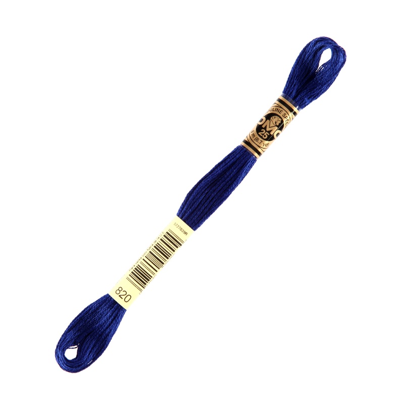 DMC Mouline Special 8 m Embroidery Thread, Navy Blue – 820