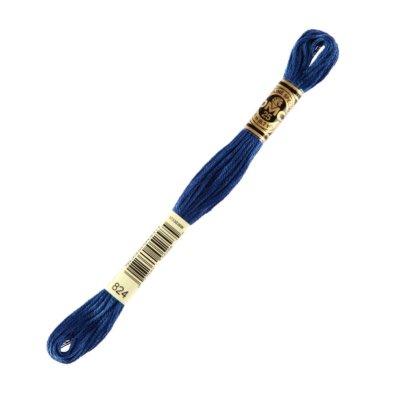 DMC Mouline Special 8 m Embroidery Thread, Navy Blue – 824
