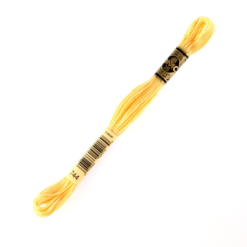 DMC Mouline Special 8 m Embroidery Thread, Yellow – 744