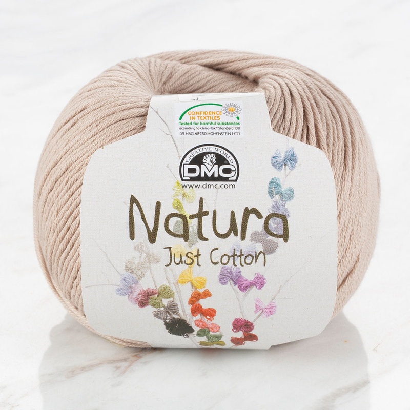 DMC Natura Just Cotton Knitting Yarn, Beige – N80