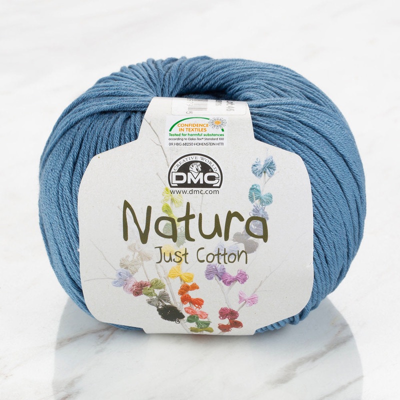 DMC Natura Just Cotton Knitting Yarn, Blue – N26