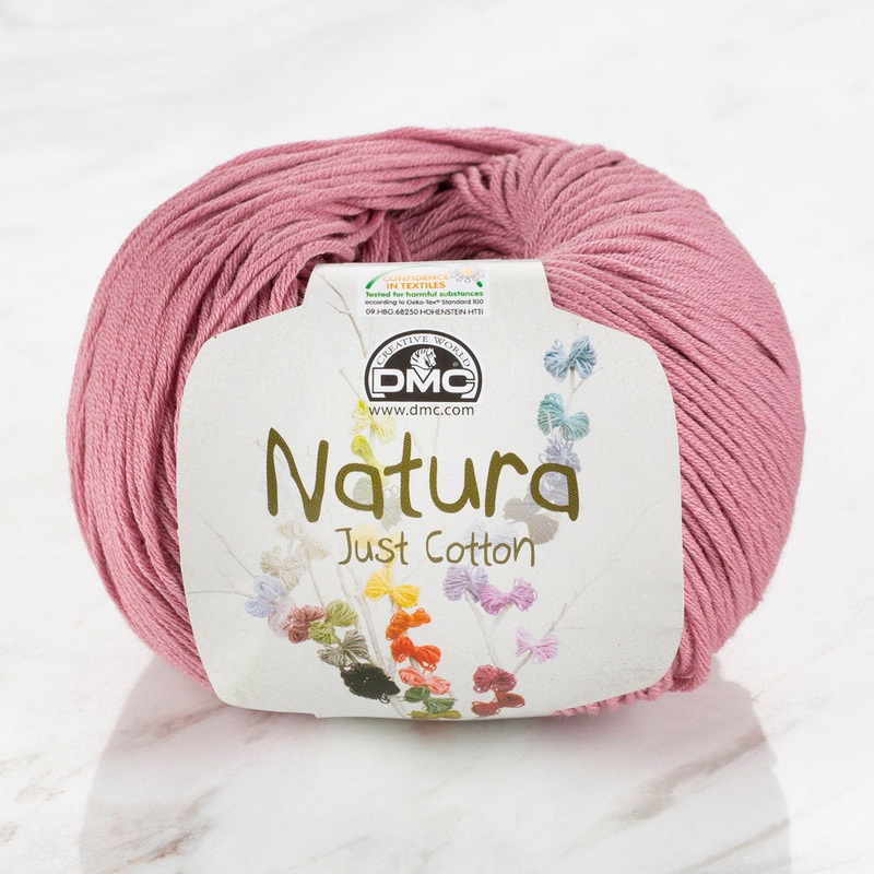 DMC Natura Just Cotton Knitting Yarn, Dusty Rose – N07
