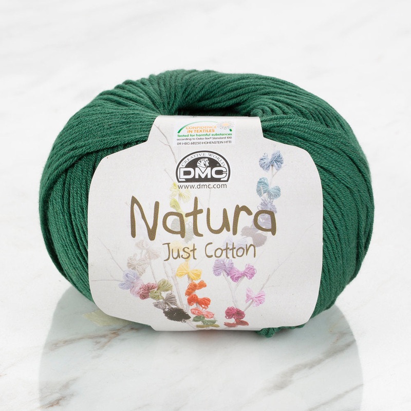DMC Natura Just Cotton Knitting Yarn, Green – N14