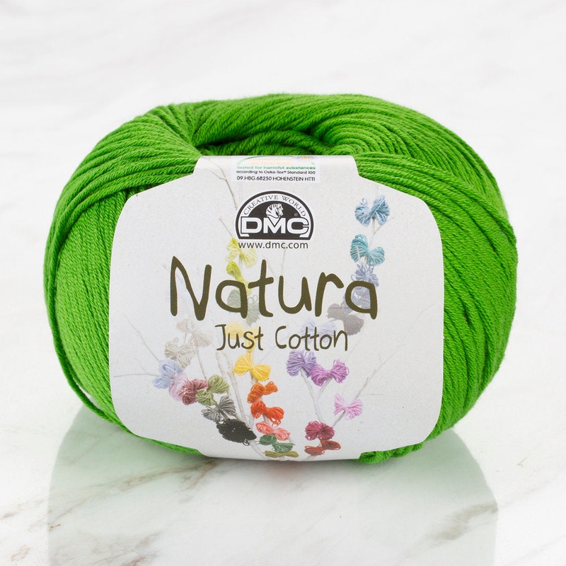 DMC Natura Just Cotton Knitting Yarn, Green – N48