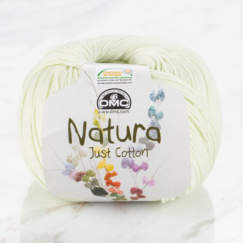 DMC Natura Just Cotton Knitting Yarn, Light Green – N79