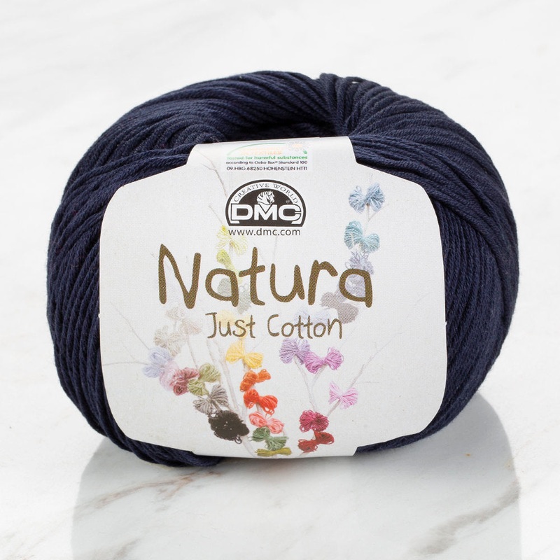 DMC Natura Just Cotton Knitting Yarn, Navy Blue – N28