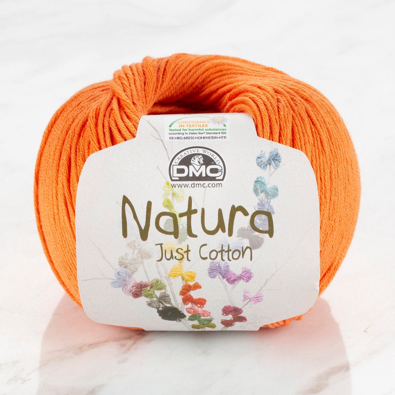 DMC Natura Just Cotton Knitting Yarn, Orange – N47