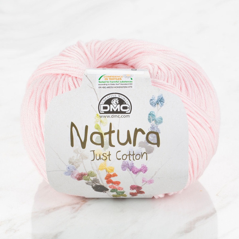 DMC Natura Just Cotton Knitting Yarn, Pink – N06