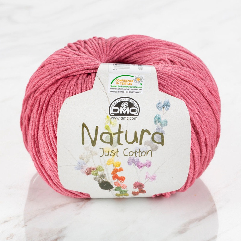 DMC Natura Just Cotton Knitting Yarn, Pink – N52