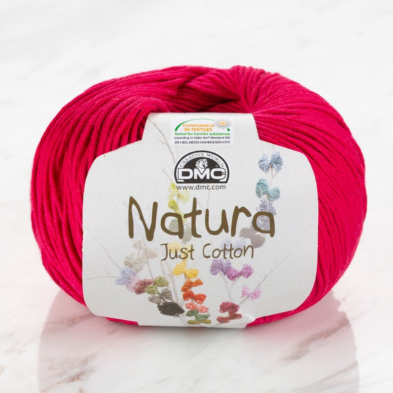 DMC Natura Just Cotton Knitting Yarn, Pink – N61